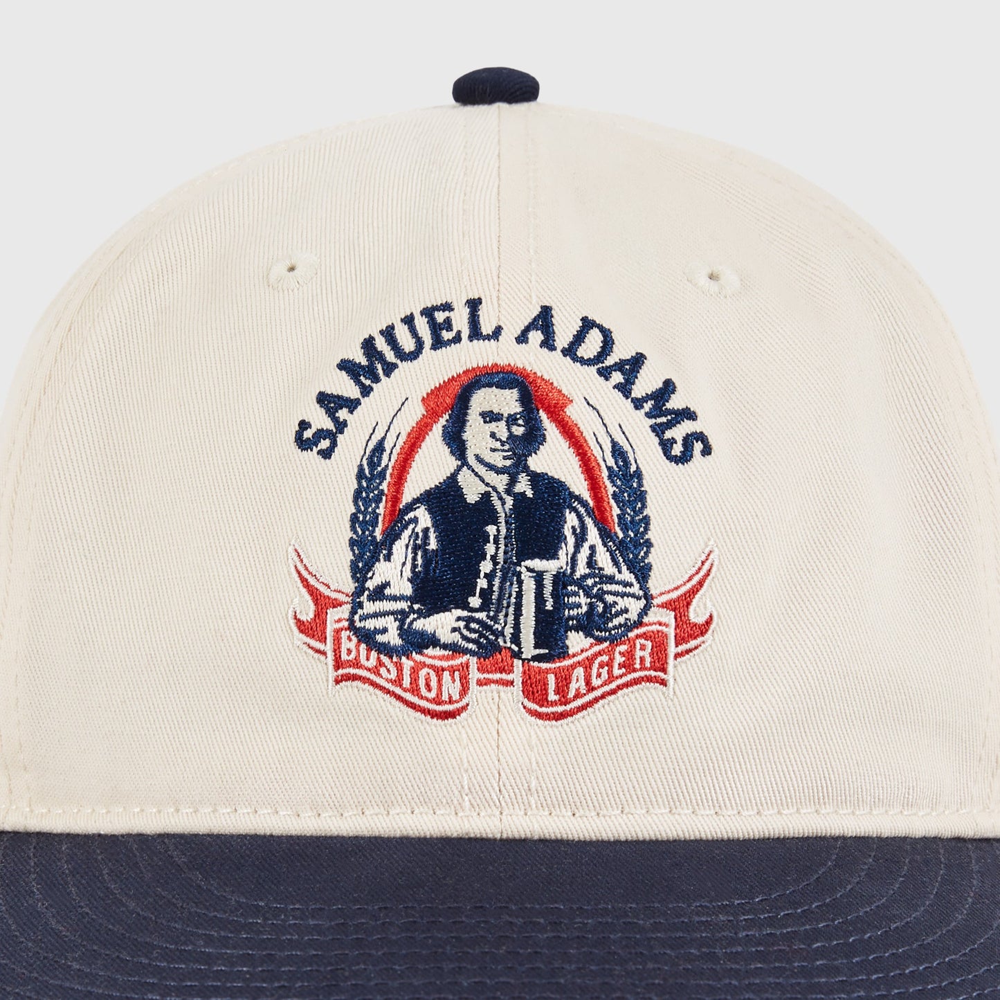 Samuel Adams Boston Lager cap with logo on a white background