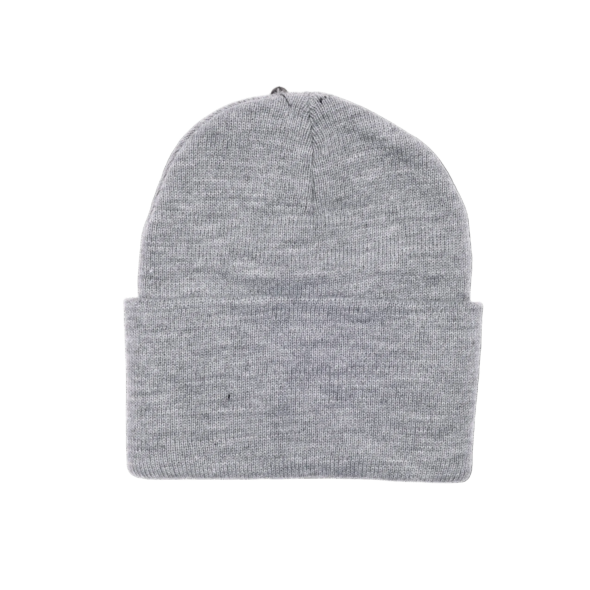 Backside solid grey beanie