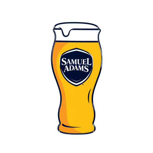 A tin tacker made to look like a perfect pint of Sam Adams beer.