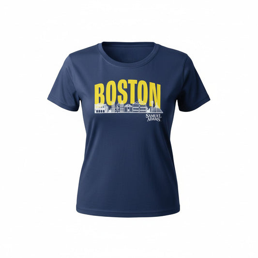 W Navy Boston Marathon Running Tee
